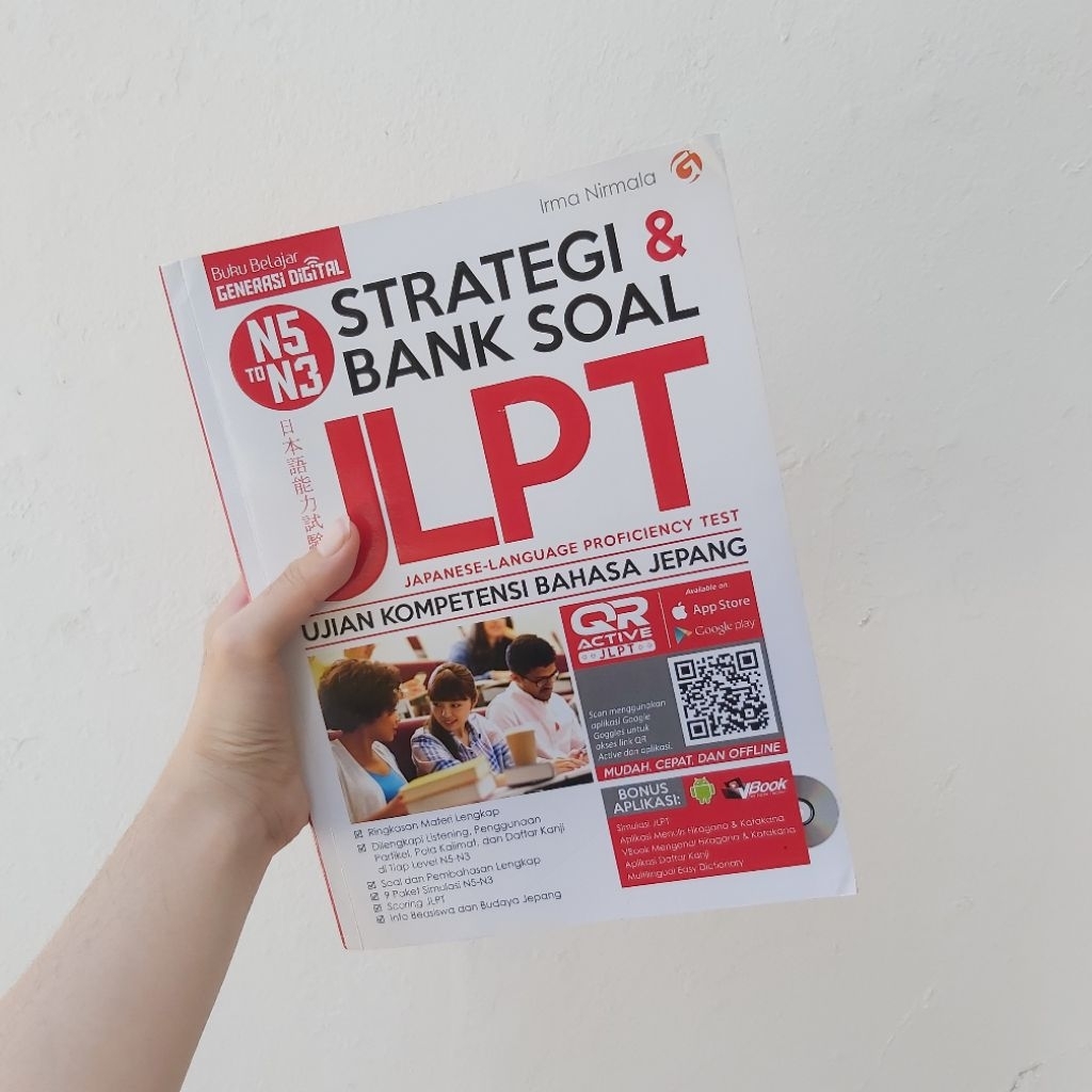 Strategi & Bank Soal JLPT N5-N3 Irma Nirmala w/ CD UNSEALED