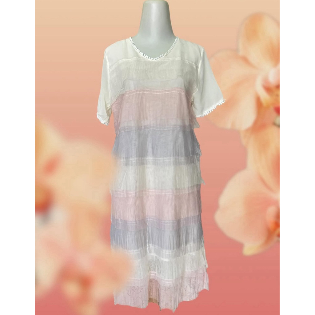 rainbow dress - tutu dress - Fairy dress - yearbook - shabby chic - coquette - garden party - vintag