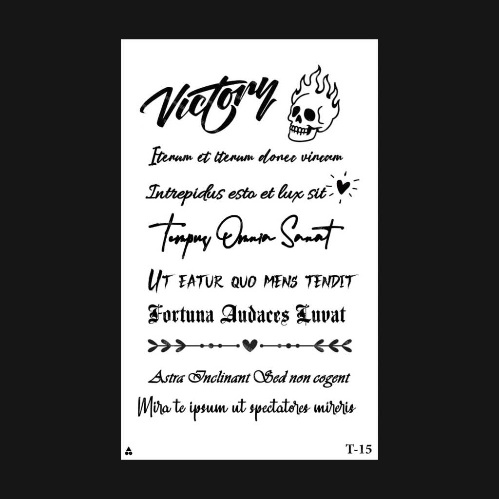 TM-Sticker tattoo temporary semi permanen Tulisan 15