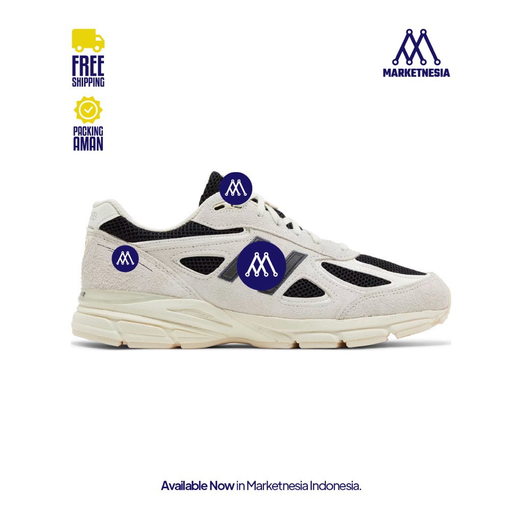 Sepatu 990v4 Pack Intro Cream Black 100% BNIB