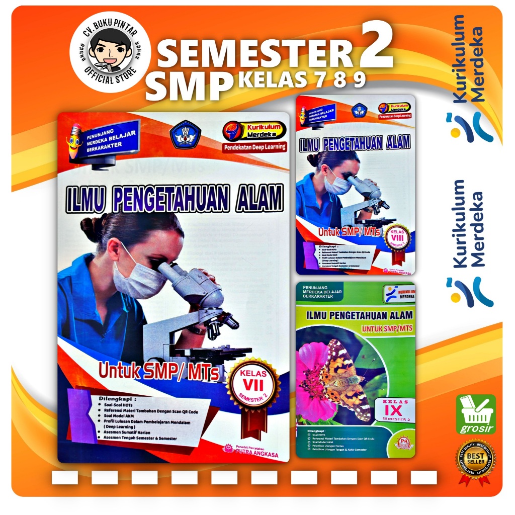 LKS IPA SMP KELAS 7 8 9 SEMESTER 2 KURIKULUM MERDEKA | PUTRA ANGKASA