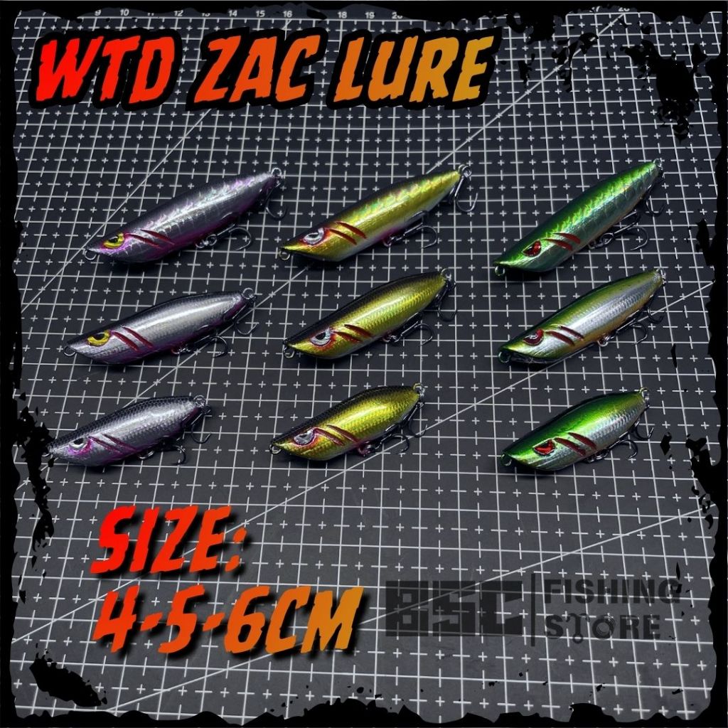 WTD CLASSIC ZAC LURE TREBLE 4X ACTION STABIL MULUS GACOR umpan hampala ultralight casting