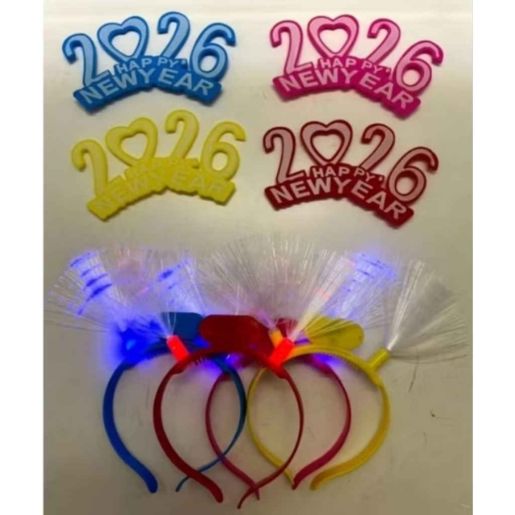 NB[1LUSIN]BANDO LED HAPPY NEWYEAR/BANDO TAHUN BARU NYALA/AKSESORIS TAHUN BARU