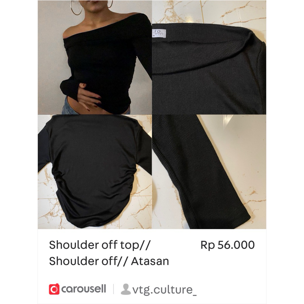 Shoulder off top// Shoulder off// Atasan