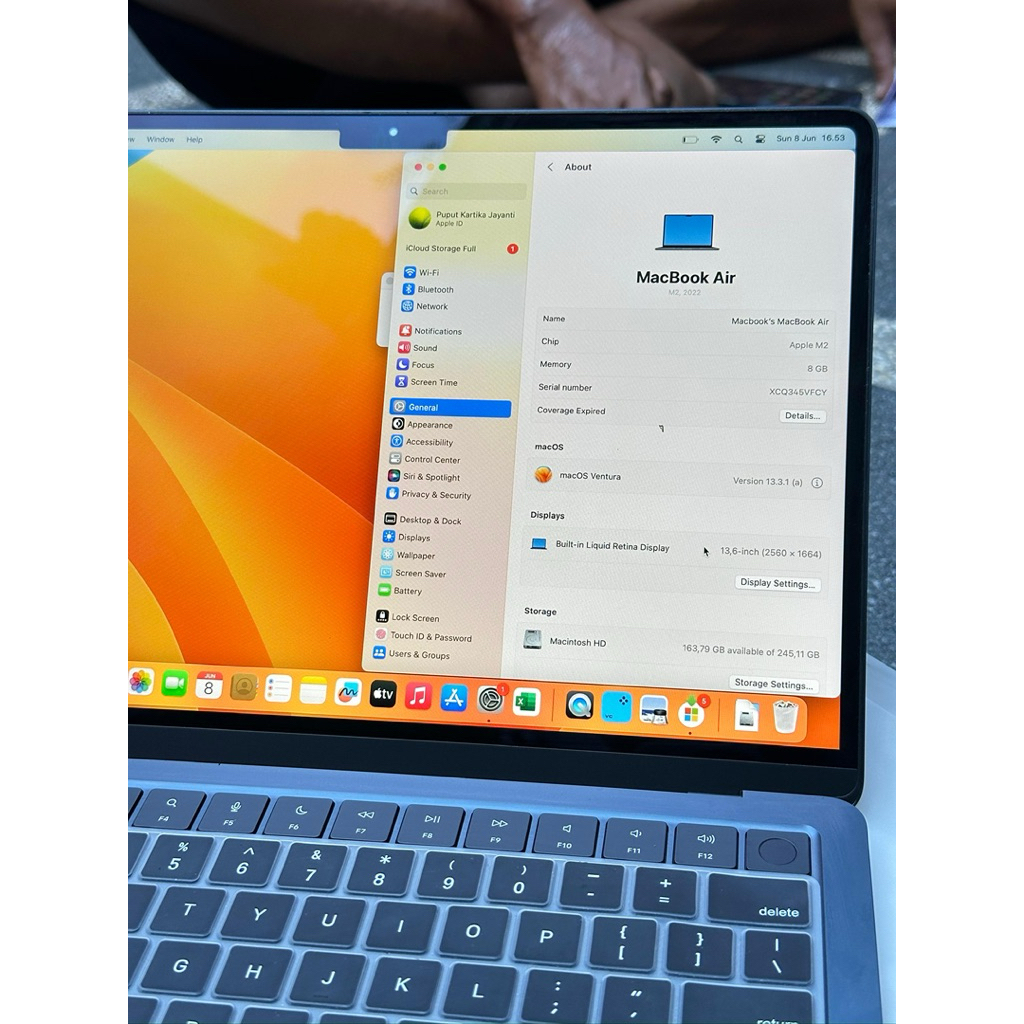 MACBOOK AIR M2 2022 13 INCH 8/256 SECOND LIKE NEW