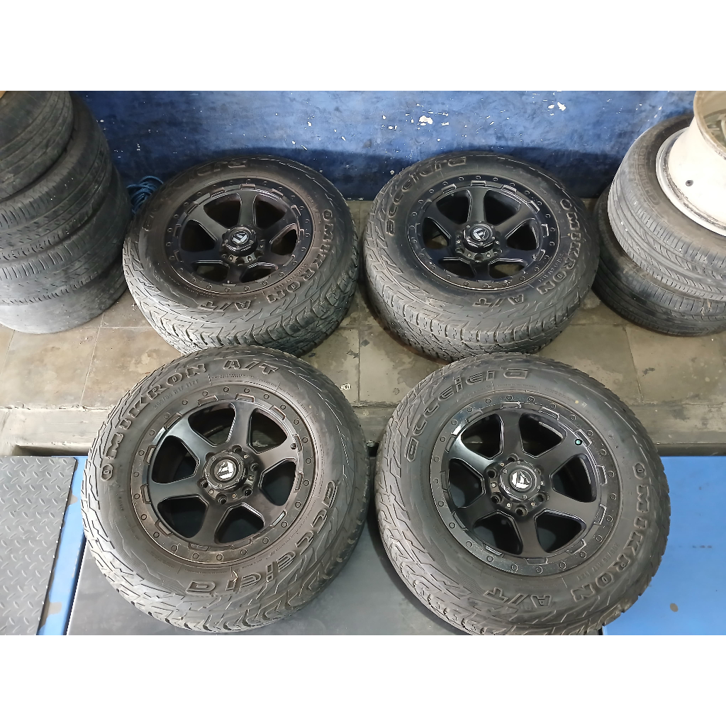 VELG MOBIL SEKEN OFFROAD FUEL RING 17 LEBAR 9 PCD 6X139,7 BAN ACCELERA A/T BONUSAN BUAT PAJERO FORTU