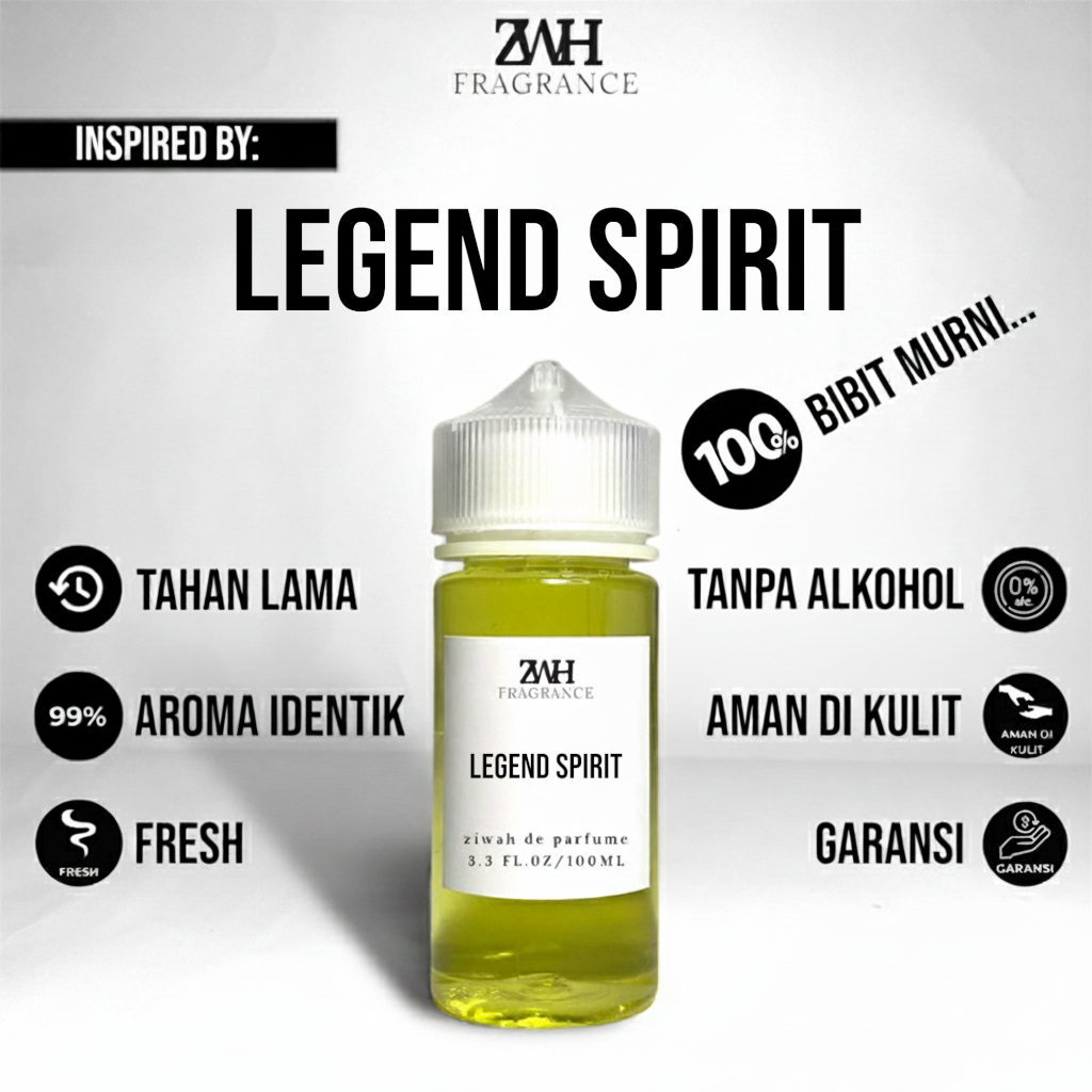 Ziwah Bibit Parfum Murni Premium Inspired Mbc Legend Spirit Non Alkohol Tahan Lama