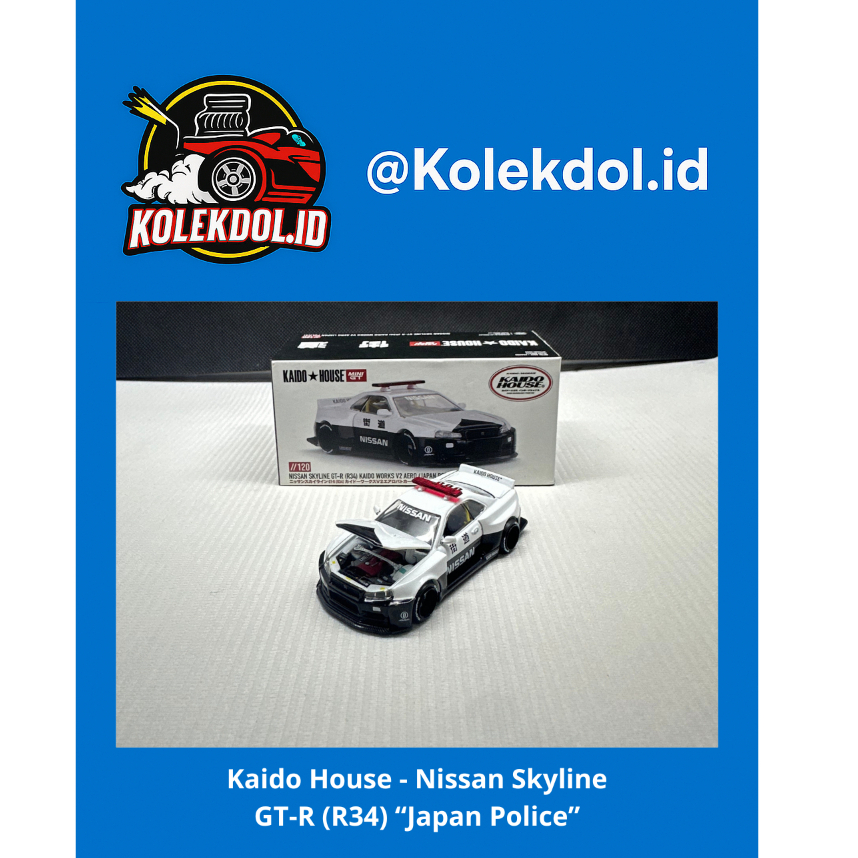 Mini GT Kaido House Nissan Skyline R34 Japan Police
