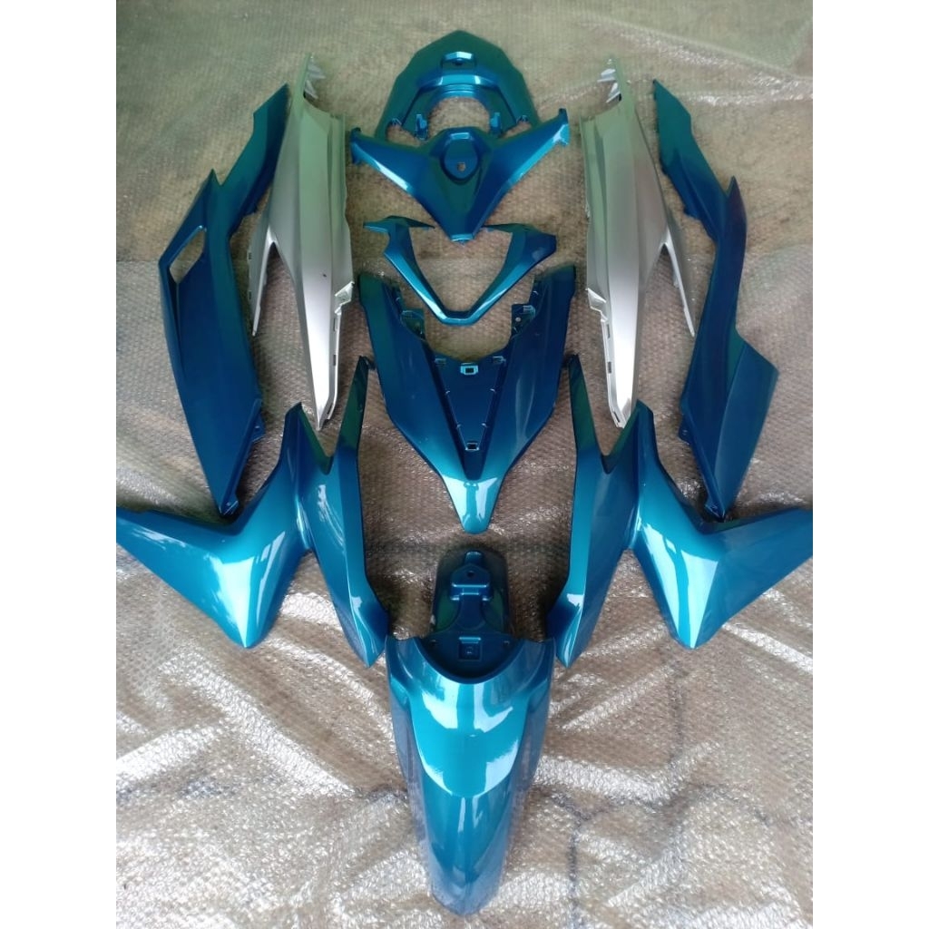 Fullset fulset Bodi body vario 125 150 Led new gen 1 silver biru