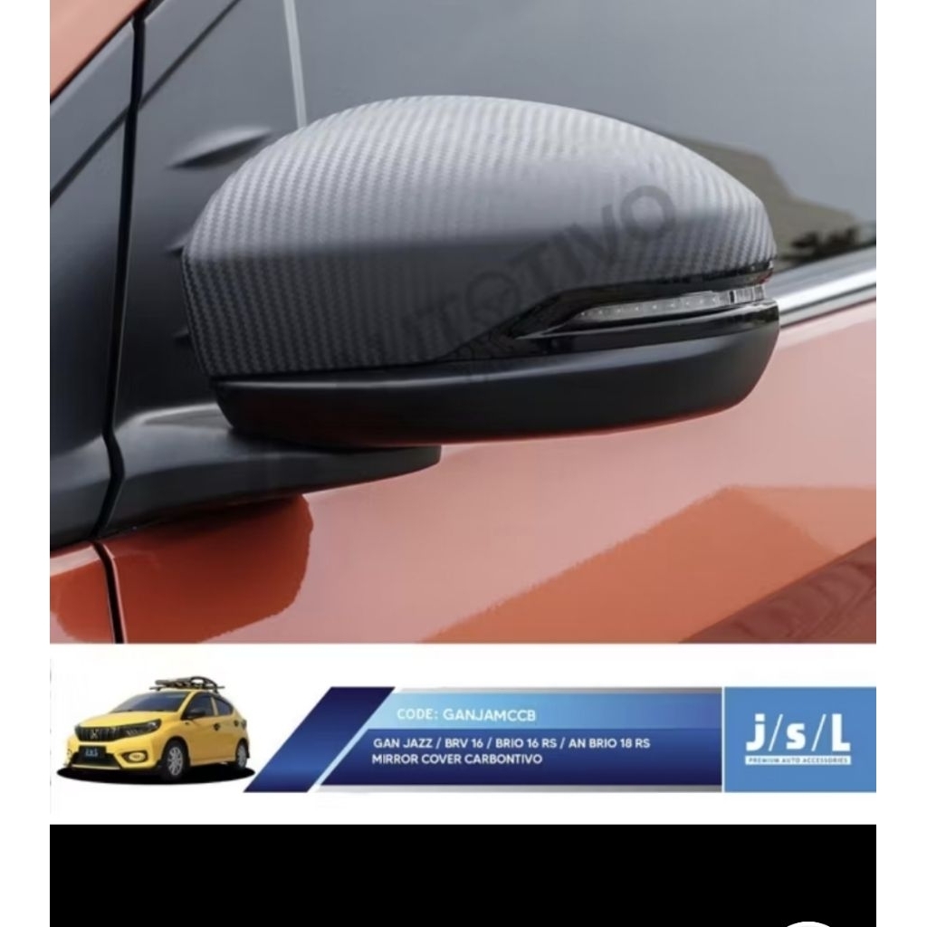 Cover spion warna carbon doff GRAND JAZZ DAN BRIO RS 2016 DAN ALL NEW BRIO RS 2018 DAN BRV LAMA 2015