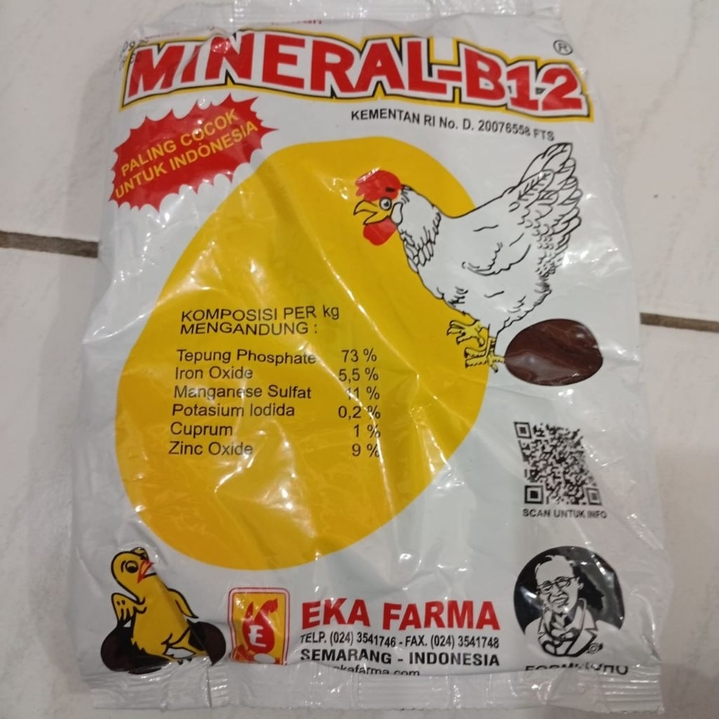 mineral ayam petelur B 12, 1 pack isi 1kg gram