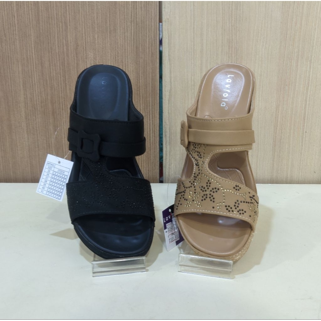 Sandal Wedges Pesta Empuk Laviola Original