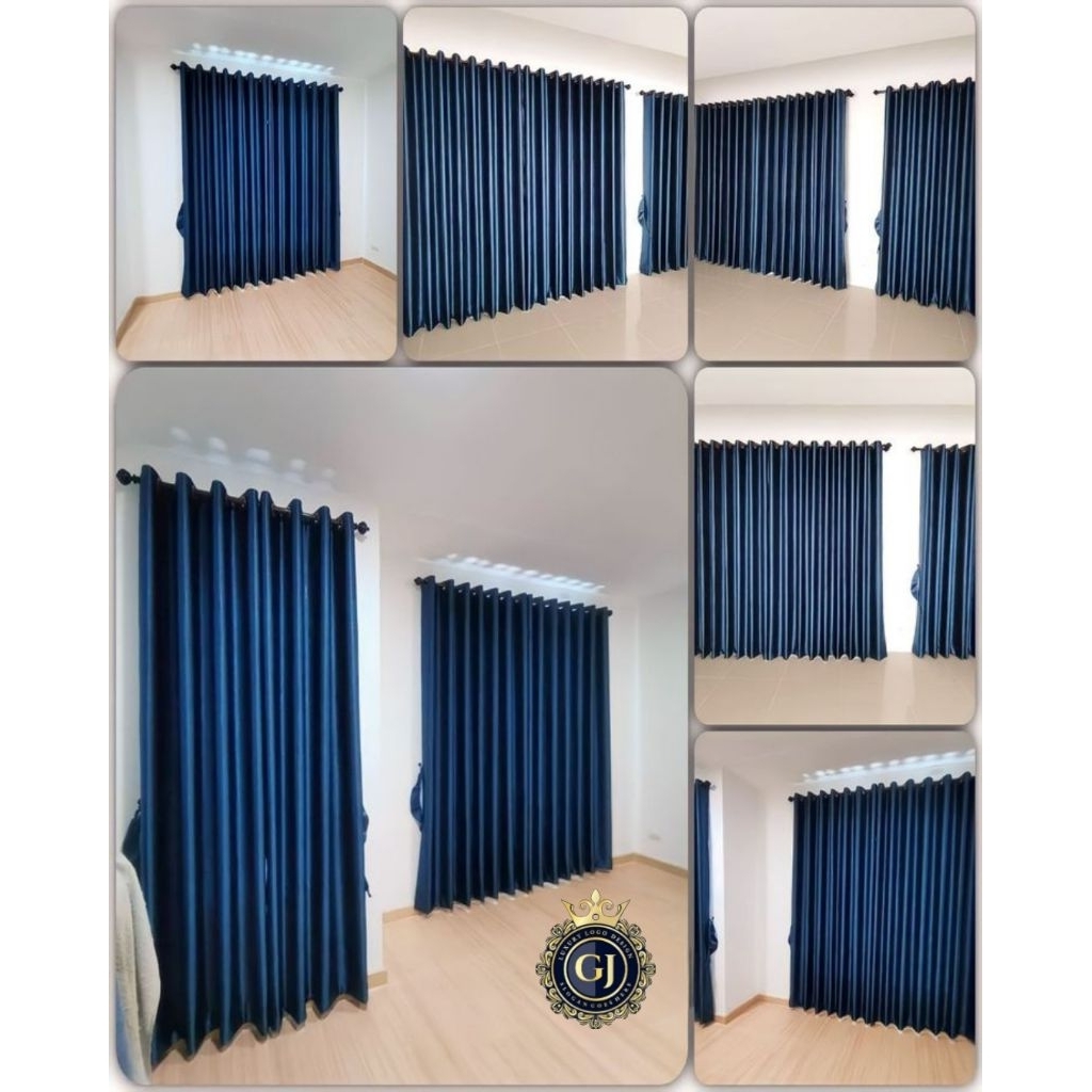 GORDEN PINTU BLACKOUT BIRU NAVY/ TIRAI PINTU/ GORDEN MINIMALIS/ TIRAI JENDELA MINIMALIS/ GORDEN BIRU
