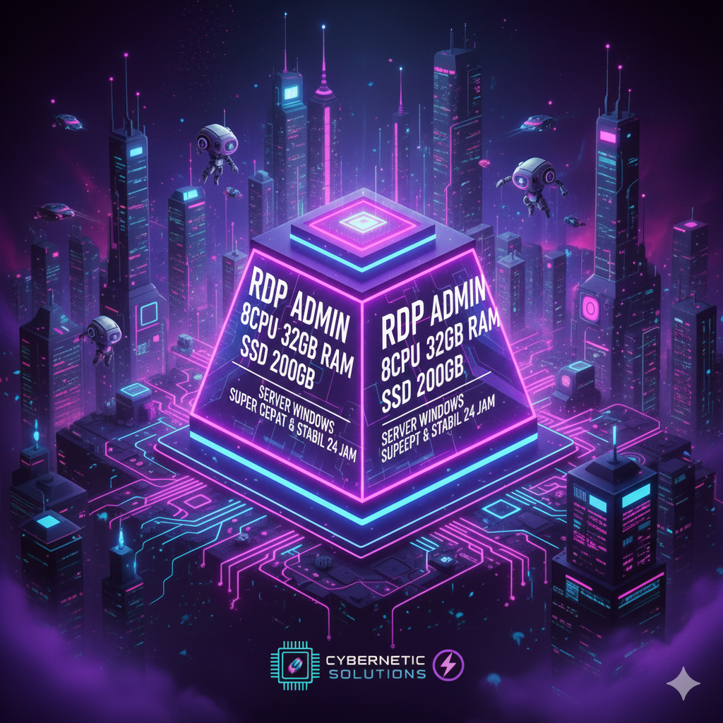 RDP 8 Core, 32GB RAM, 200GB SSD | Windows Server Handal 24 Jam Nonstop