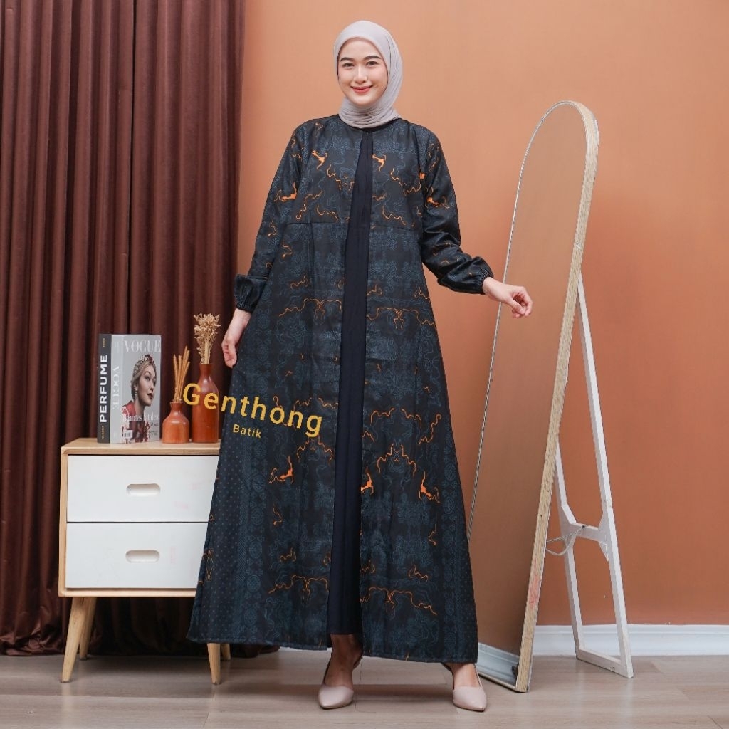 Gamis Batik Jetblack LD100 LD110 LD120 LD130 Baju wanita muslimah Busui Jumbo