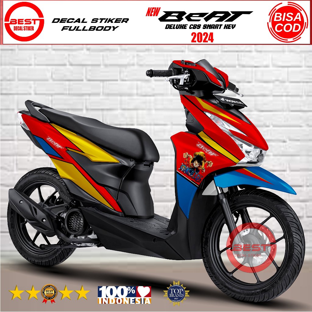 Decal Beat Deluxe CBS Gen 2 Fullbody Motif Anime Onepiece - Stiker Motor Beat Deluxe Gen 2