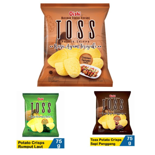 oishi TOSS 75gr aneka rasa