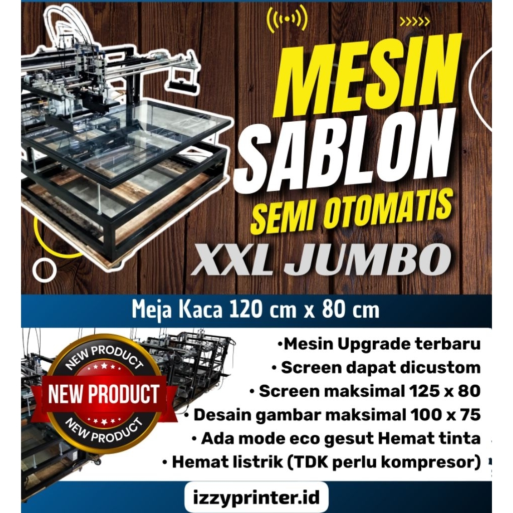 Mesin Sablon Plastik Semi Otomatis & Conveyor