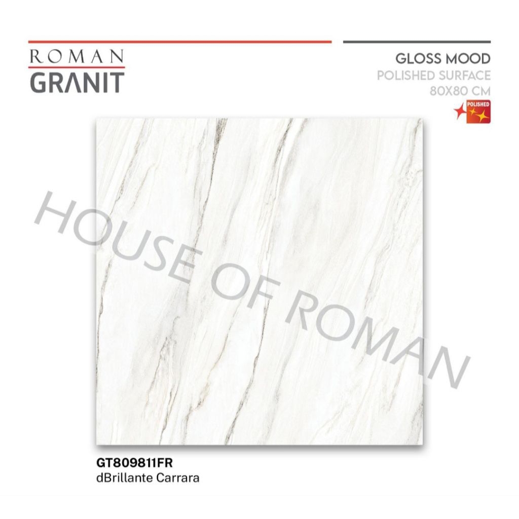 Roman Granit GT809811FR dBrillante Carrara 80x80 Kw1