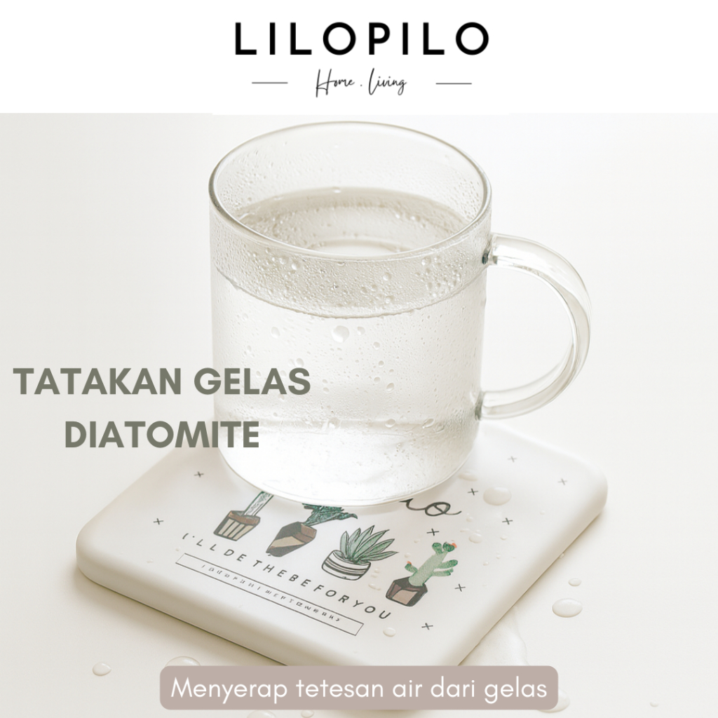 Tatakan Gelas Diatomite / Drying Stone Coaster / Diatomite Coaster
