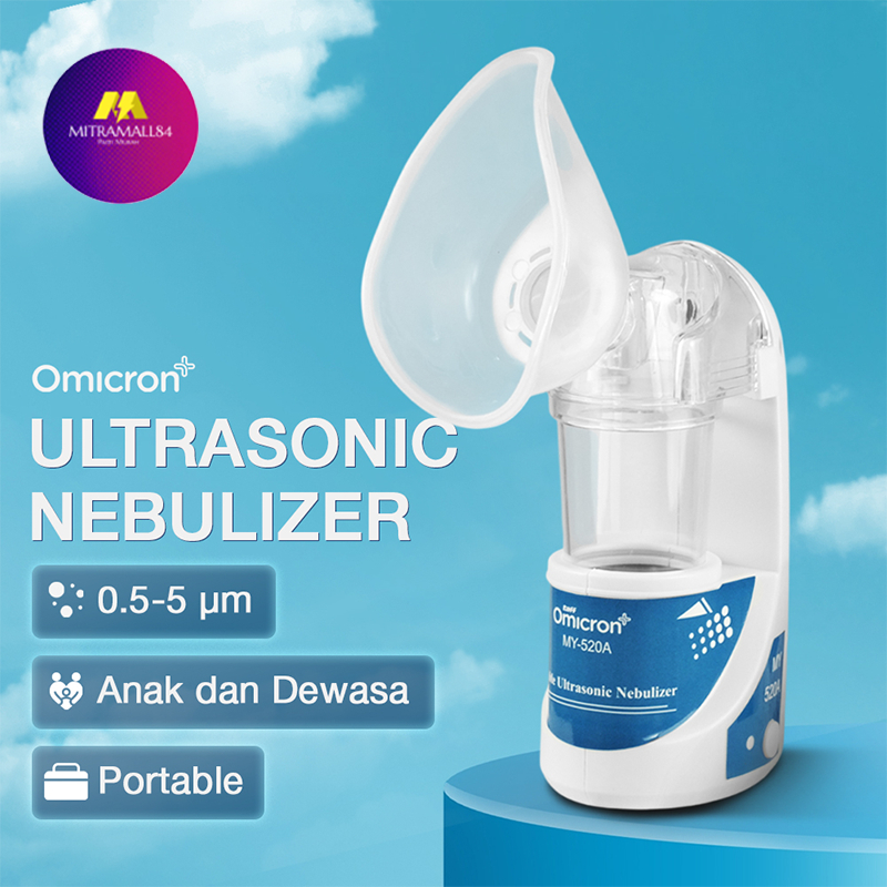 Alat Uap Pernafasan Asma | Alat Uap Nebulizer | inhaler hidung Bayi-Dewasa  MY-520A - White
