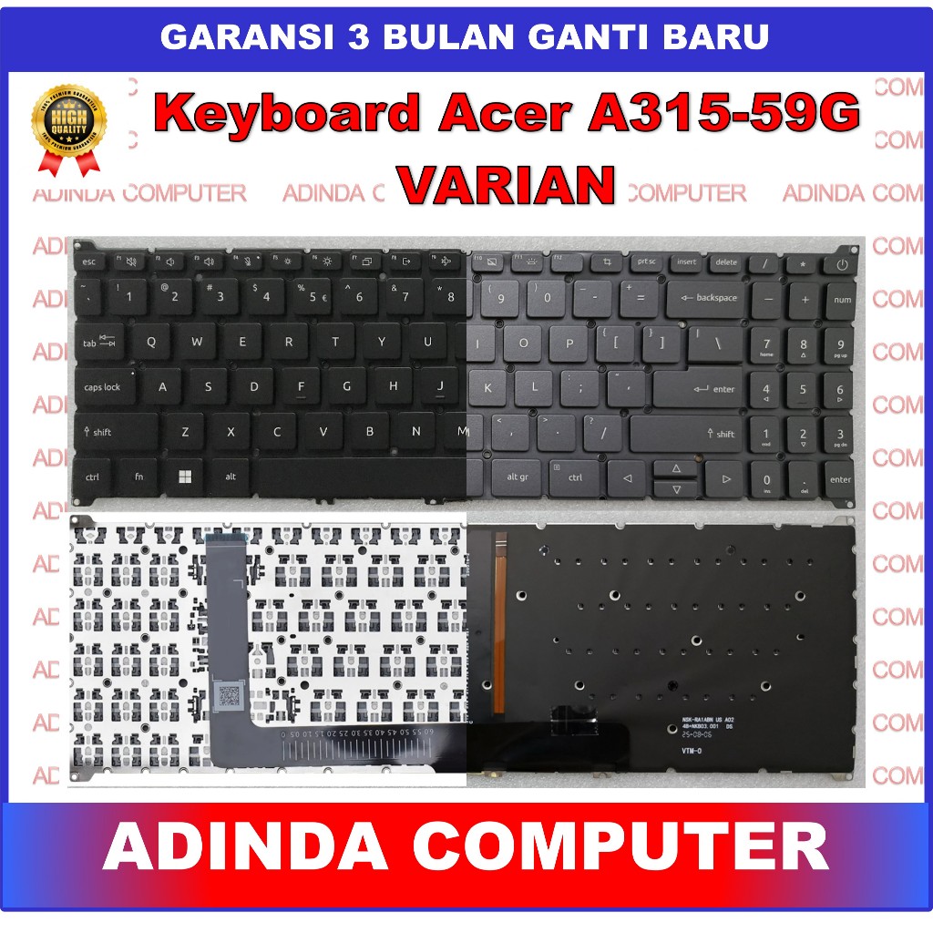 Keyboard Acer Aspire 3 A315-24 A315-24p A315-24PT A315-24T A315-59 A315-59UB A315-59G