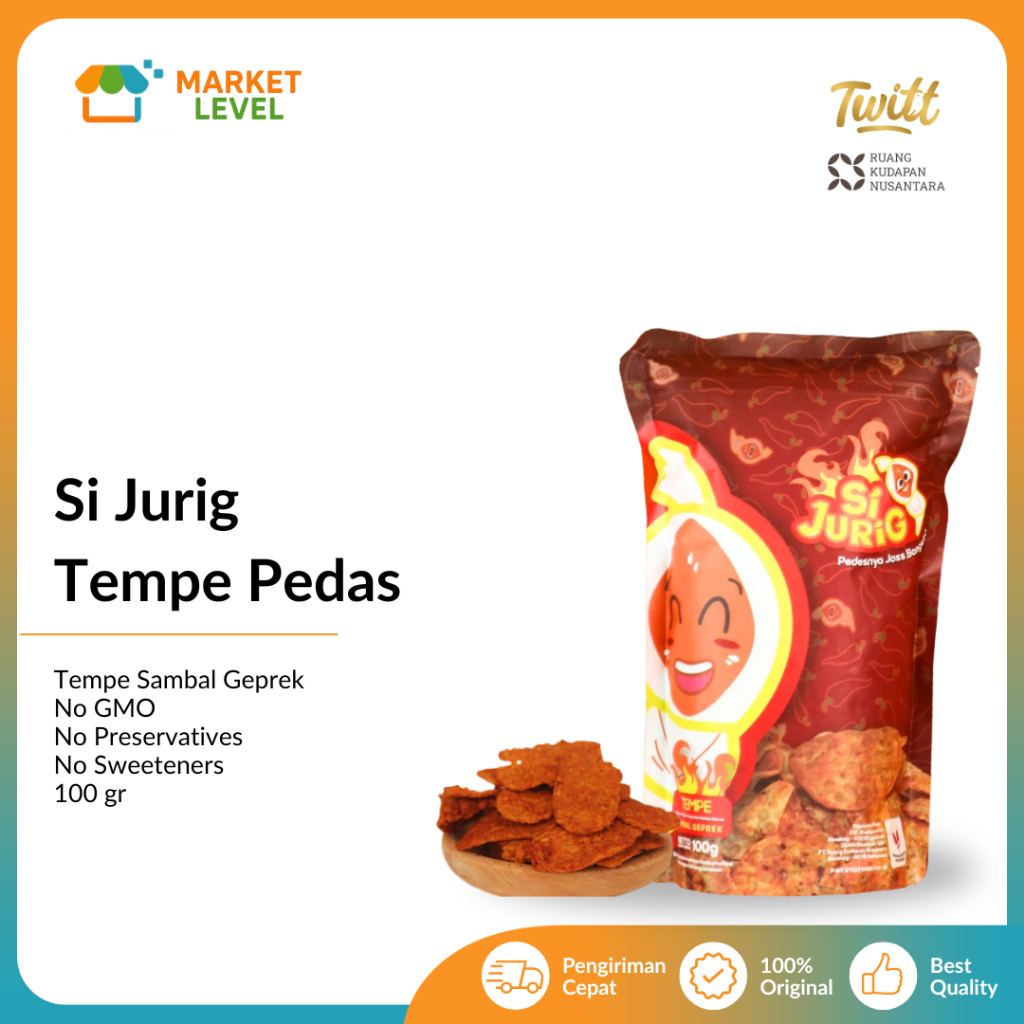 Si Jurig - Tempe Sambel Geprek 100g