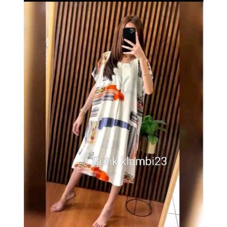 daster sultan lengan pendek motif random bahan premium daster wanita kekinian viral