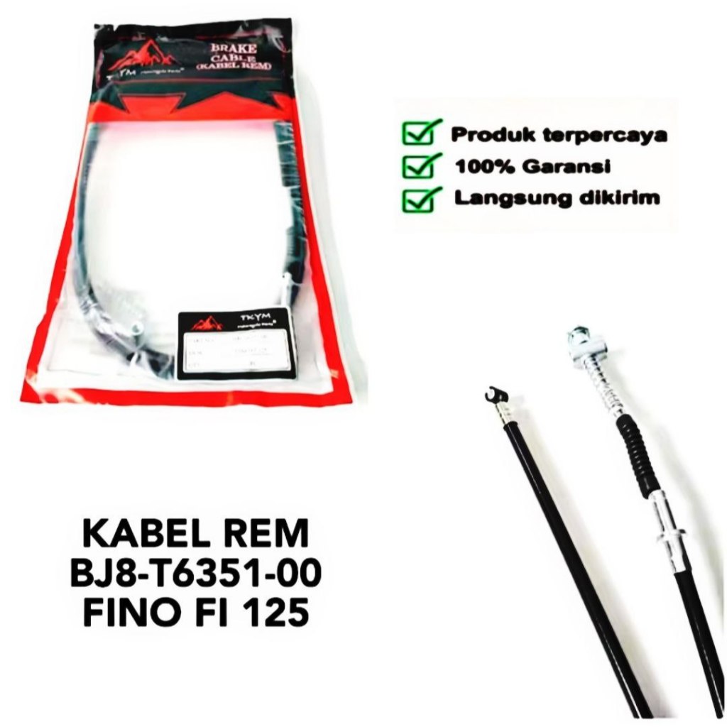 KABEL REM BELAKANG FINO FI 125 ASLI TAKAYAMA
