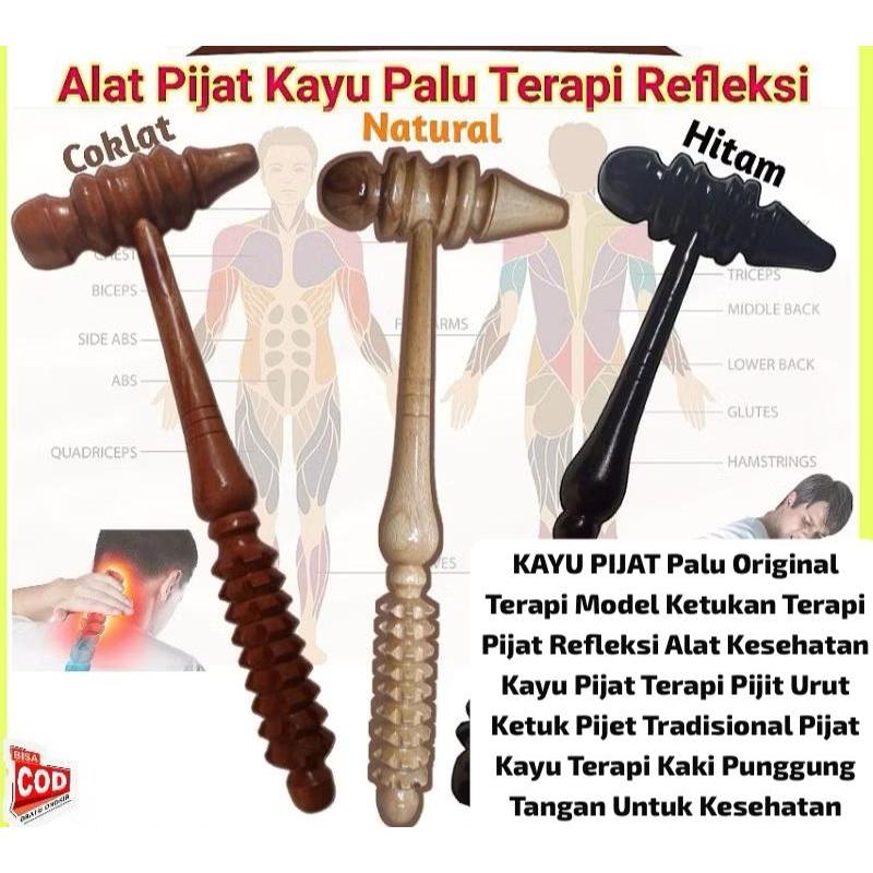 KAYU PIJAT Palu Original Terapi Model Ketukan Terapi Pijat Refleksi Alat Kesehatan Kayu Pijat Terapi