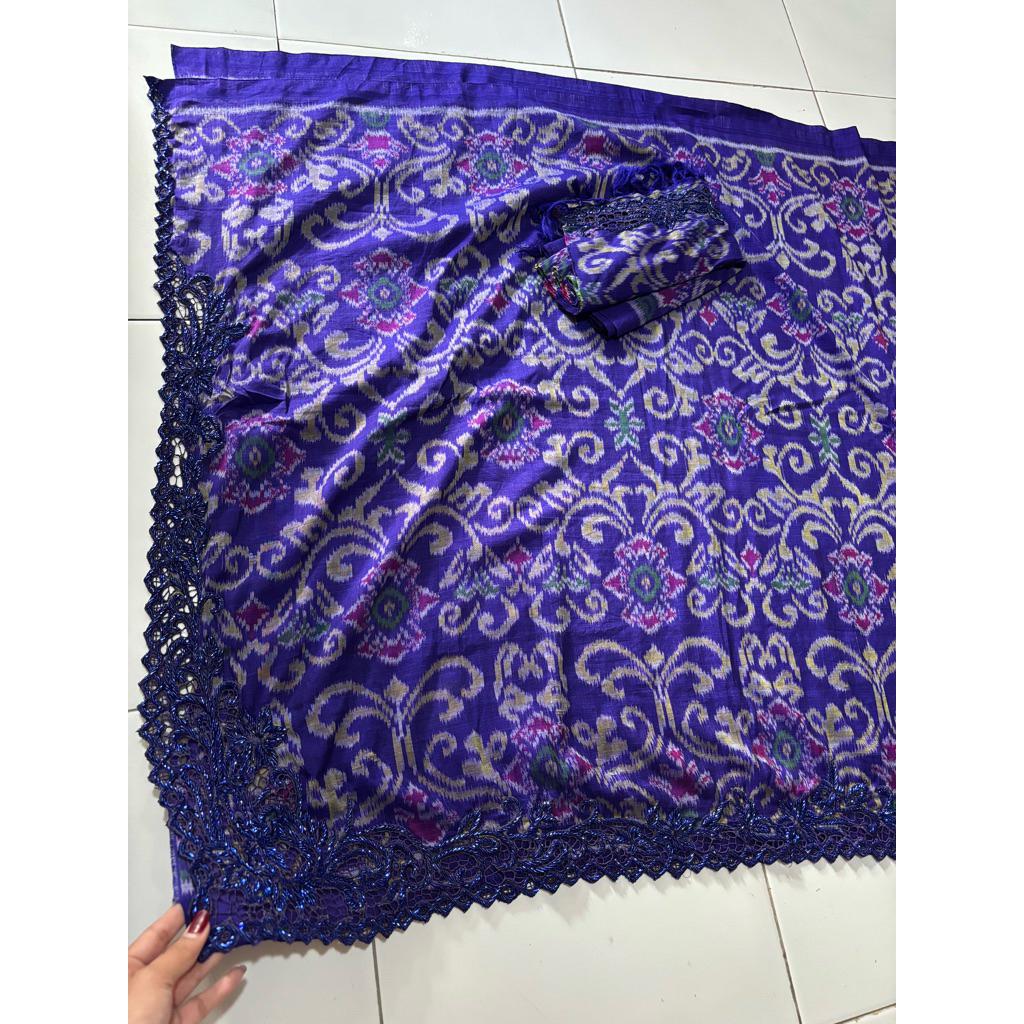 kamen sutra mastuli motif patra full kerawang payet set selendang