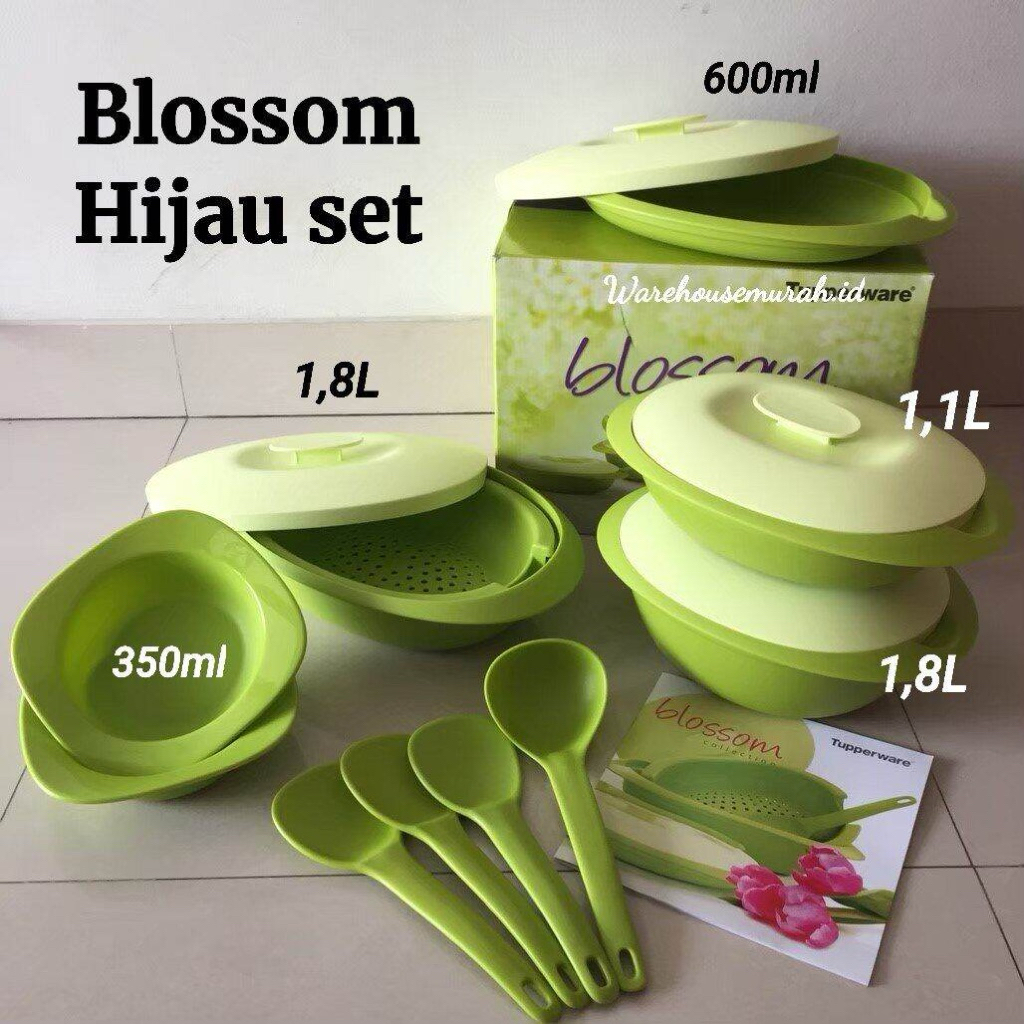 Blossom Hijau set | TUPPERWARE ORIGINAL BARU