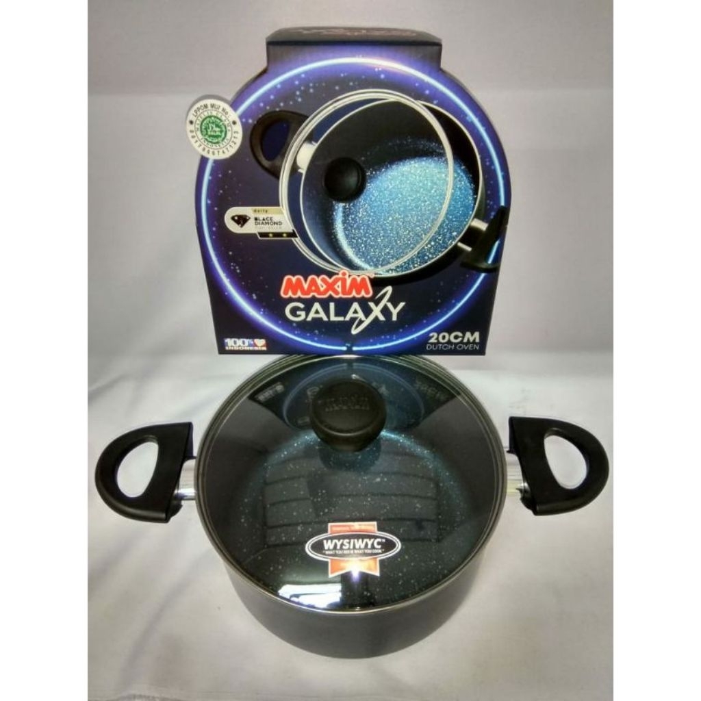 Panci / Dutch Oven Maxim Galaxy 20 cm plus Tutup Kaca
