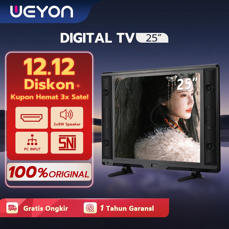 Weyon TV Digital 24 inch FHD tv 24 inch / 25 inch / 22 inch Televisi [Garansi 1 Tahun]- Promo 12.12