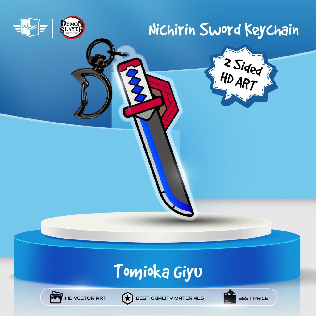 Luxiastore_ Gantungan Kunci Keychain Demon Slayer Nichirin Sword