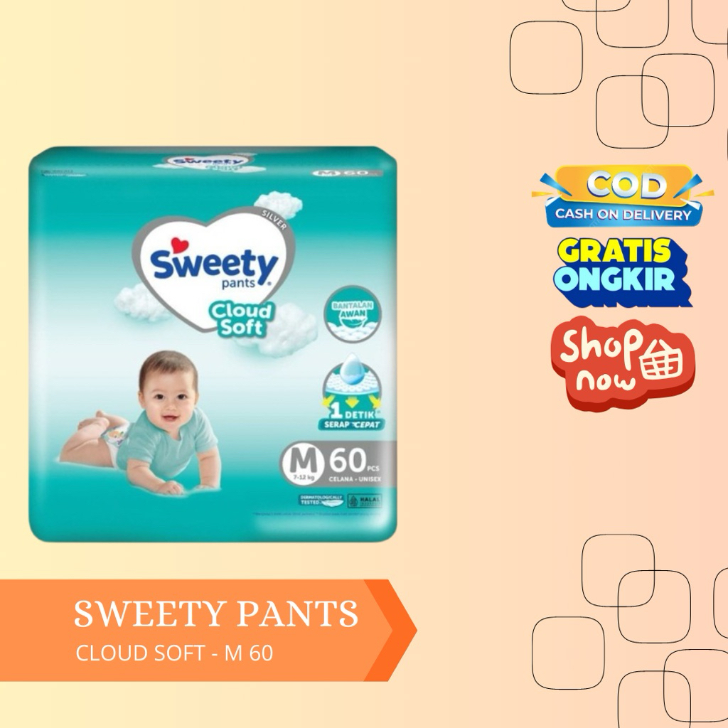 SWEETY SILVER PANTS M 60 | SWEETY SOFT CLOUD | SWEETY SILVER PANTS