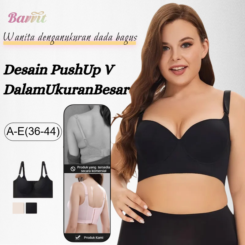 [Anti Bekas Dan Ringan] Bra V Dalam Mulus/Bra Olahraga Kawat Memori/Bra Push-Up/Deep V Bra/Bra Untuk