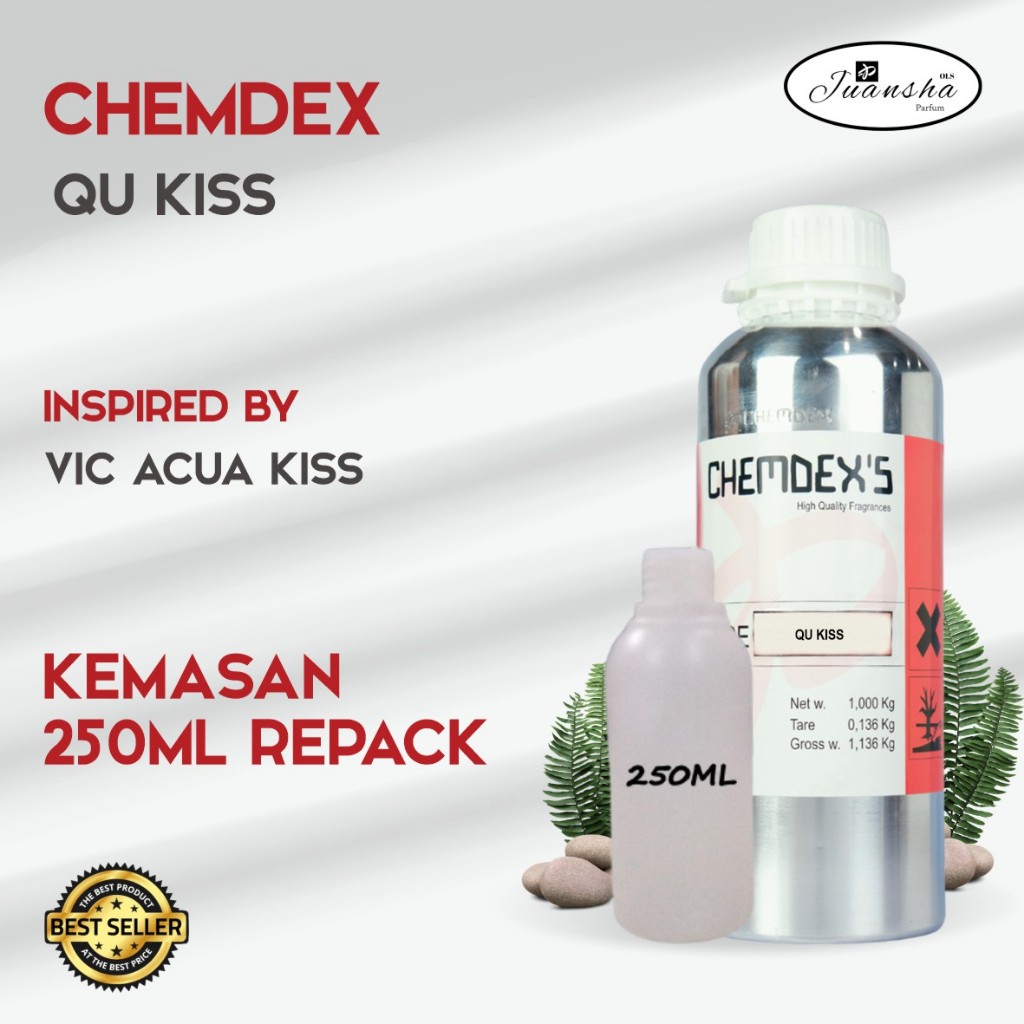 bibit parfum murni QU KISS  CHEMDEX'S 250ML REPACK