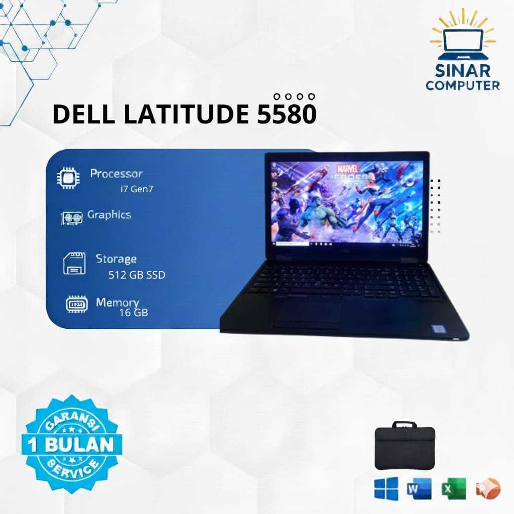 Dell Latitude 5580 5590 I7 Gen7 Ram 16GB Ssd 512GB Layar 15Inch