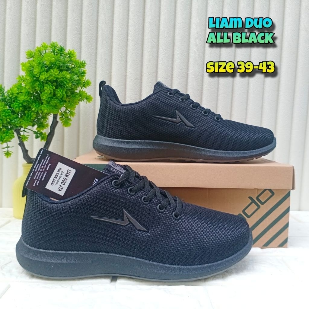 SEPATU SEKOLAH ANAK SMA ANDO HITAM PUTIH SIZE 38-43 - SEPATU SNEAKERS OLAHRAGA PRIA MURAH - SEPATU S
