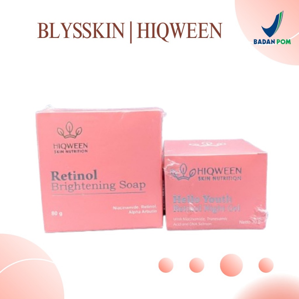 Hiqween Bundling Retinol Soap Dan Retinol Night Gel Mask | Hiqween Paket Flek