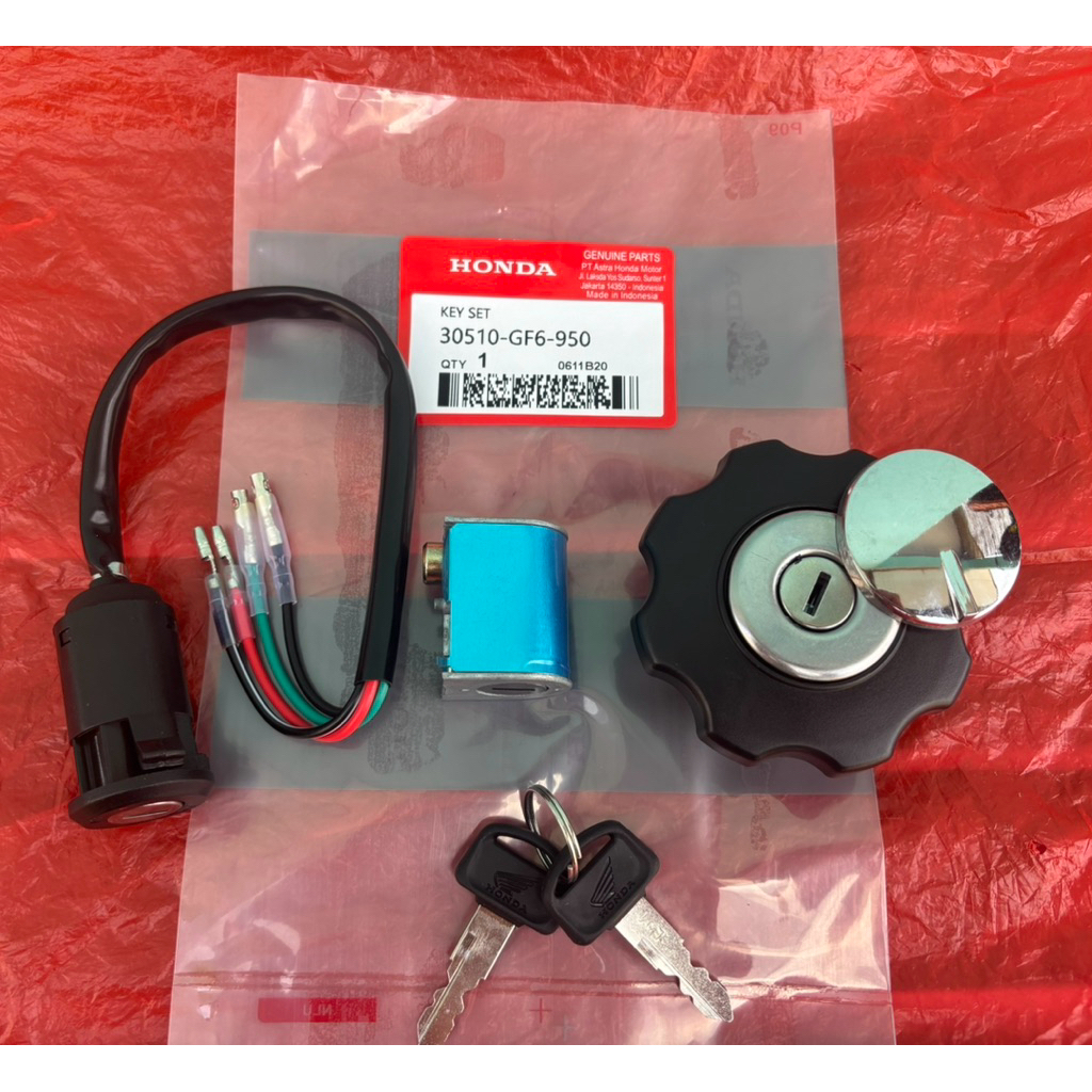 KUNCI KONTAK SET PLUS TUTUP TANGKI HONDA WIN 100 KONCI KONTAK WIN 100 ORIGINAL