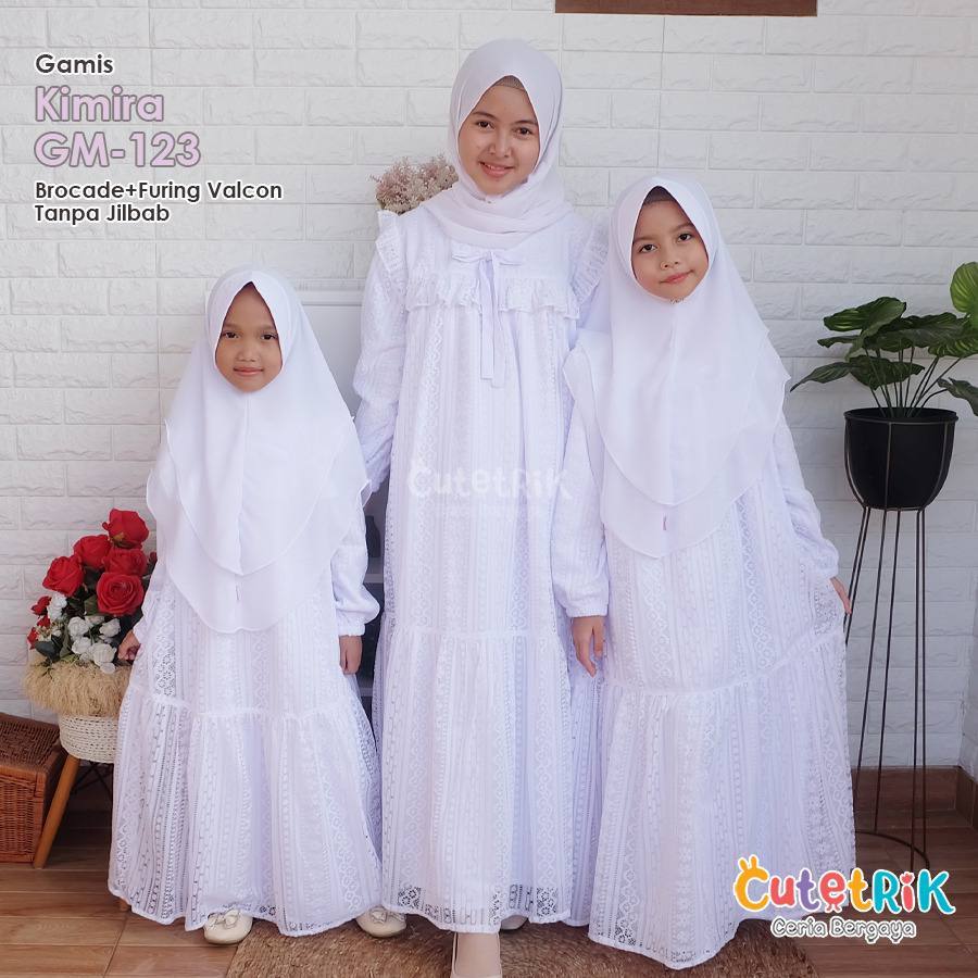 Gamis Anak Putih Brokat Mewah Dress Muslim Anak Lebaran Baju Lebaran Anak Terbaru Cutetrik
