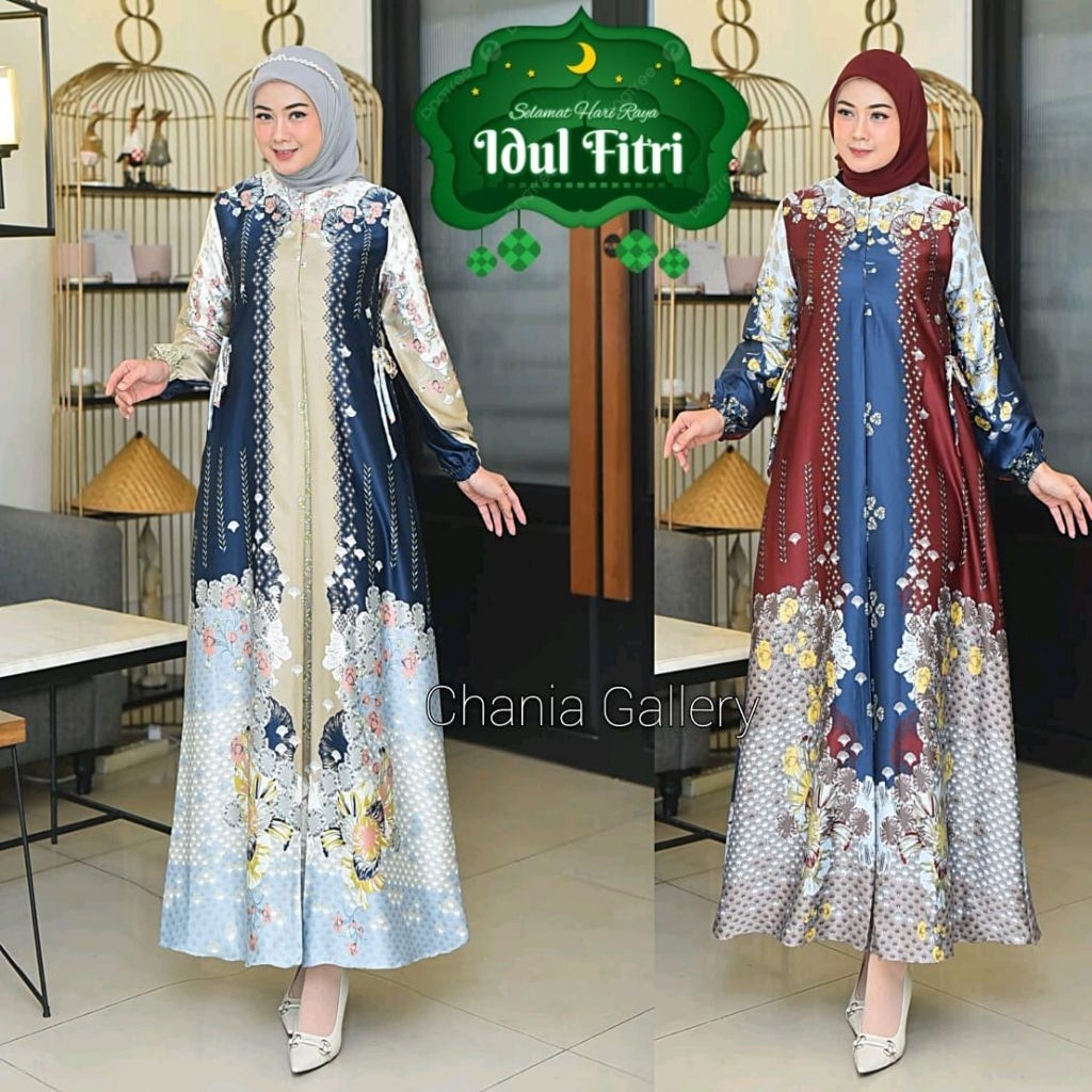 Gamis Dress Lebaran 2026 Baju Wanita Kekinian Katun Shilk Terbaru