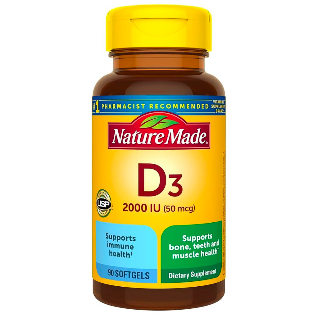 (FAST PO USA 1-2 WEEKS) 100% ORIGINAL USA Nature’s Made D3 2000 iu (90 softgels) MONEYBACK GUARANTEE