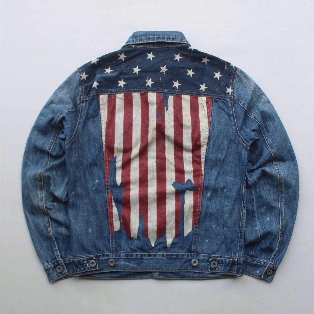 Who.au Cal Malibu Big Flag Trucker Denim Jacket