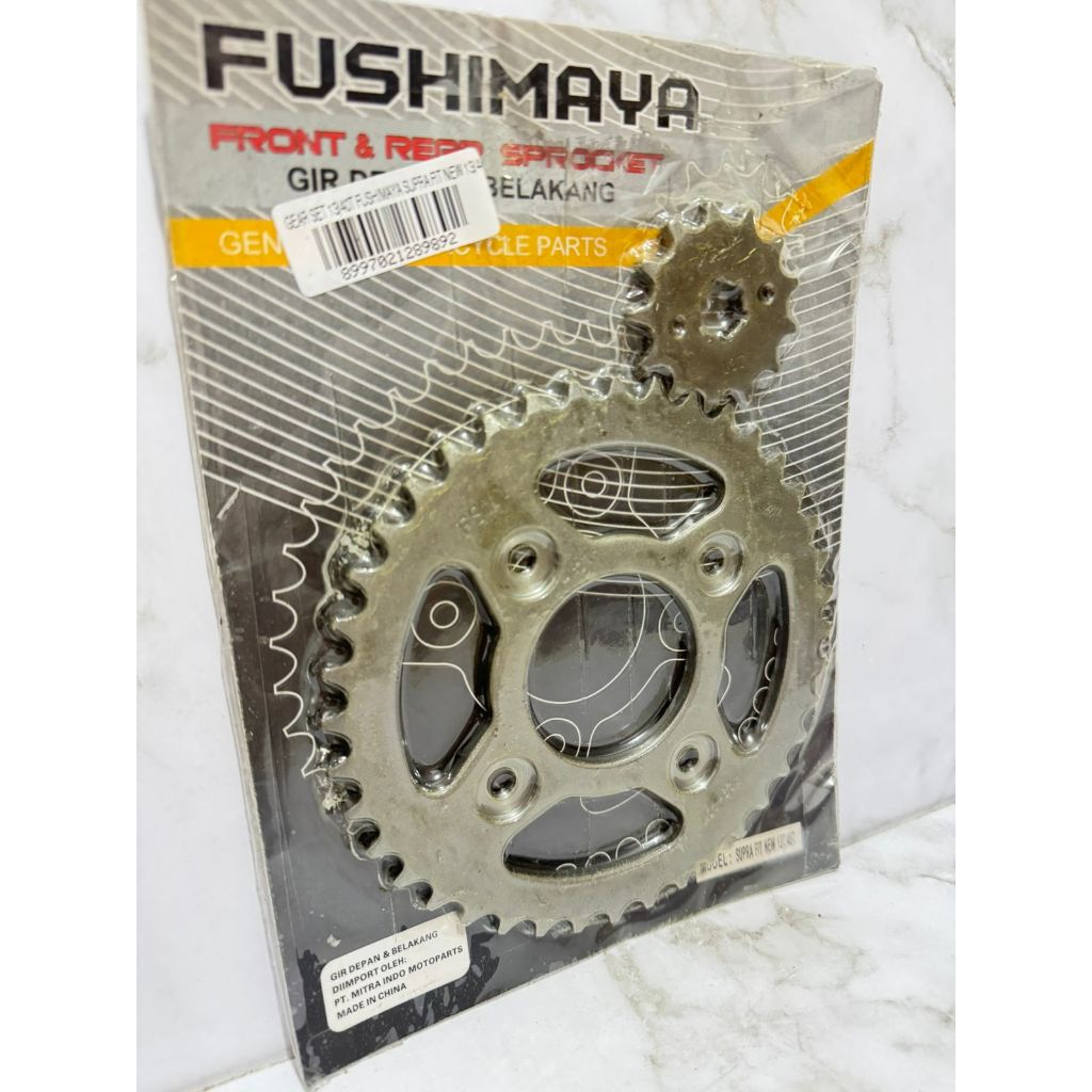 Gear Set Fushimaya Depan Belakang Supra Fit New 40T/13T Gear Gigi Supra Fit New 13T/40T