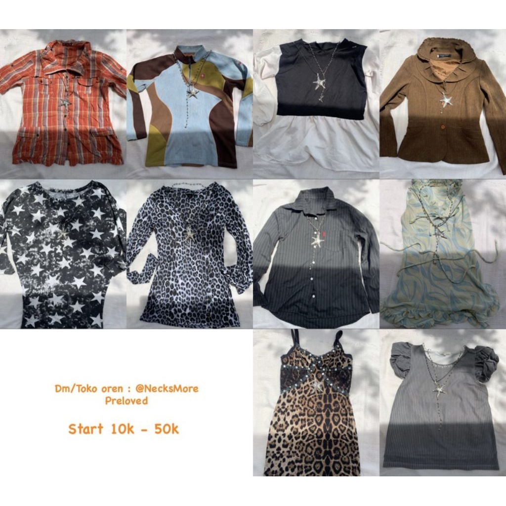 preloved pakaian wanita y2k outfit aesthetic vintage outfit y2k Pakaian bekas wanita grunge y2k aest