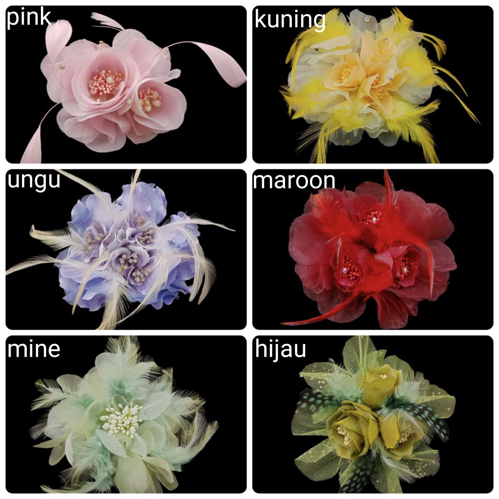 Bunga korsase / korsase gaun / Aksesoris rambut / Aksesoris gaun / hiasan gaun / korsase gaun pesta 