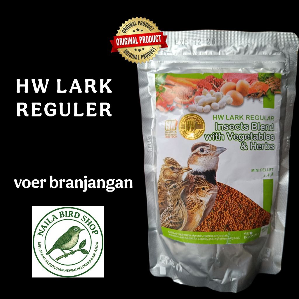 VOER BRANJANGAN HW LARK REGULER PAKAN BURUNG BRANJANGAN HW HIJAU ORIGINAL